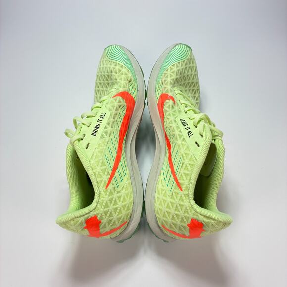 Nike Zoom Rival XC 5 Low Fluorescent Yellow Red Athletic Running Shoes Men's 8.5 - Picture 5 of 10